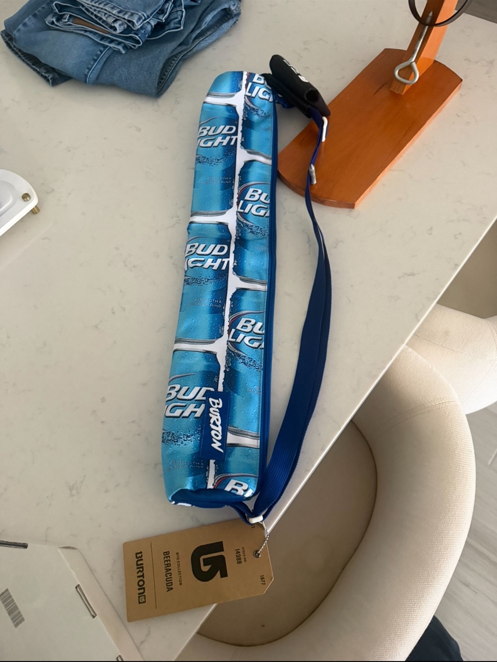 Burton Blue Bud Light Printed Strap
